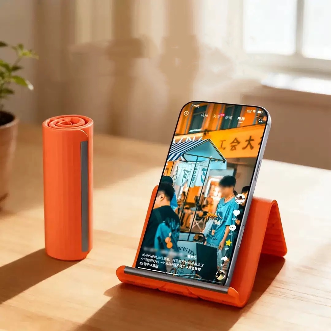 Laptop Stand Portable - 휴대용 실리콘 폰/태블릿/노트북 거치대, 창의적인 접이식