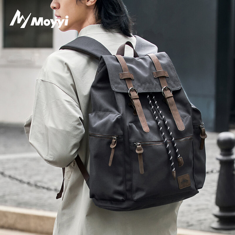 Laptop Bag Waterproof - MOYYI 27L 남성용 대형 플랩 백팩