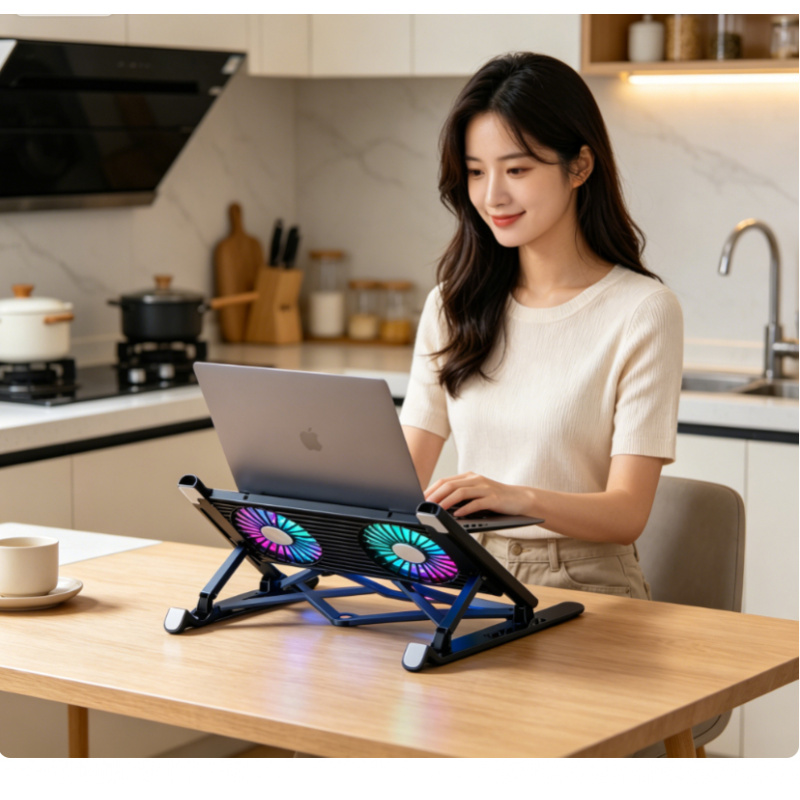 Laptop Stand Portable - 새로운 노트북 쿨러 베이스 스탠드 접이식