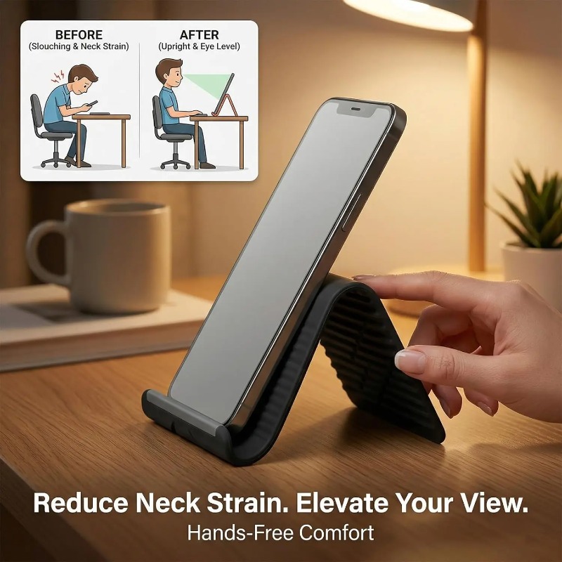 유연하고 접이식인 실리콘 폰 홀더, 휴대용 조절식 다각 - Laptop Stand Portable 리뷰 및 가격
