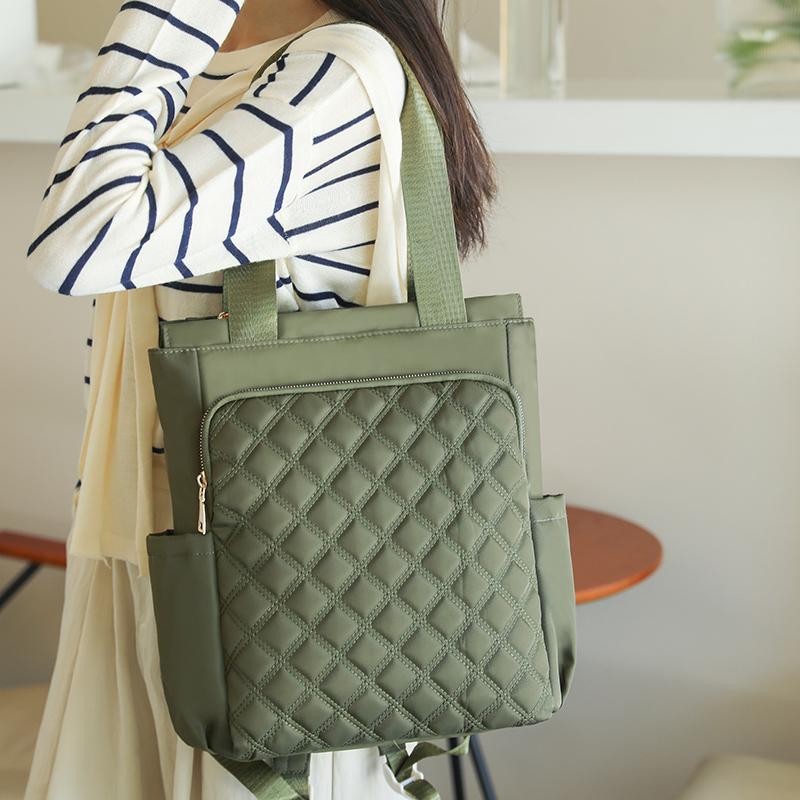패션 격자 무늬 배낭 여성 방수 나일론 데이 팟 노트북 - Laptop Bag Waterproof 리뷰 및 가격