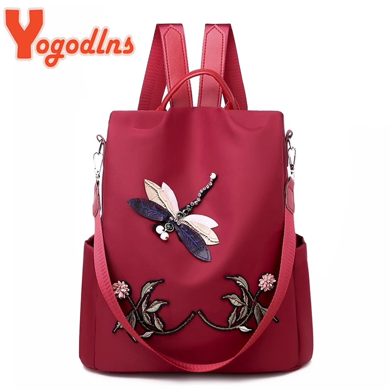 Yogodlns 패션 자수 배낭 여성 방수 옥스포드 여 - Laptop Bag Waterproof 리뷰 및 가격