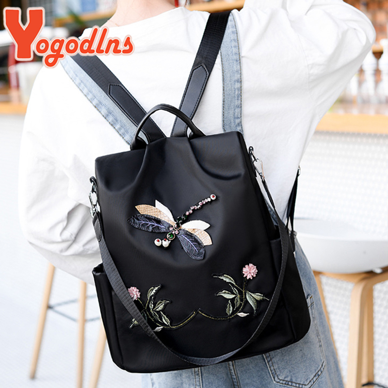 Yogodlns 패션 자수 배낭 여성 방수 옥스포드 여 - Laptop Bag Waterproof 리뷰 및 가격